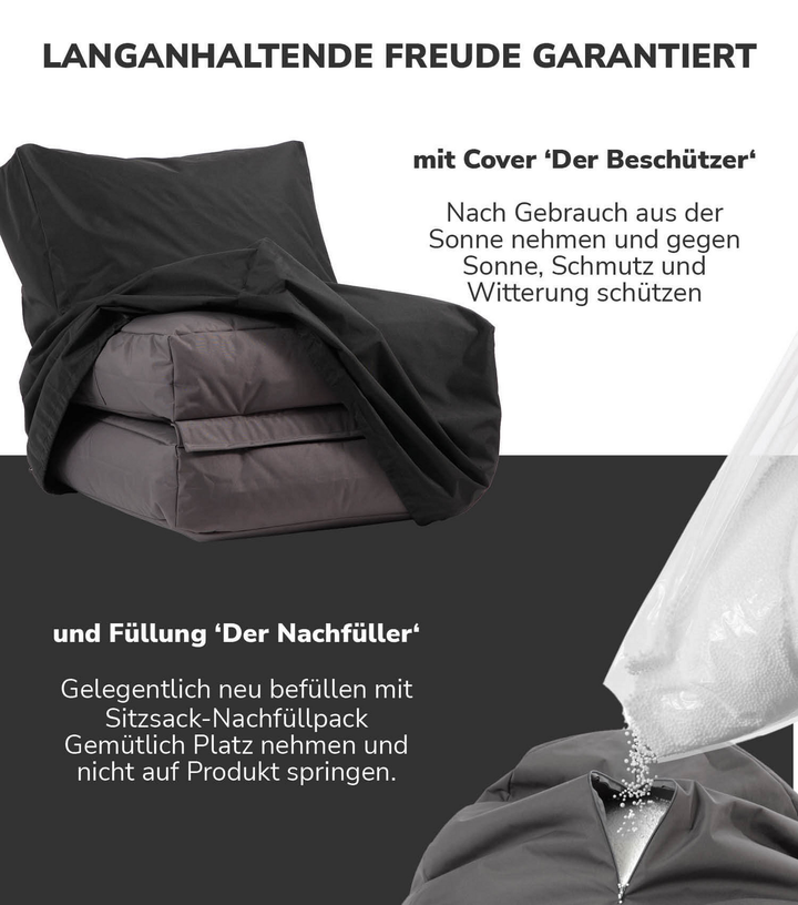 Mokebo Sitzsack Sessel Bodenkissen Outdoor Indoor Kinder Erwachsene Liegekissen B-Ware
