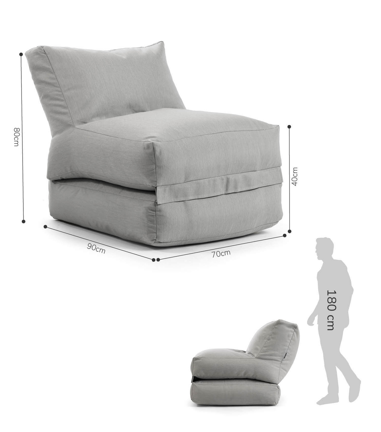 Coussin de sol pour pouf Mokebo, coussin d'extérieur/intérieur pour enfants et adultes, coussin de relaxation, produit de seconde main.