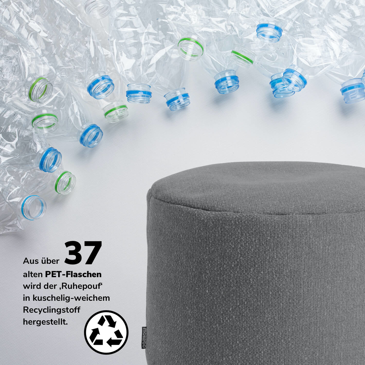 Mokebo Indoor Pouf Der Ruhepouf 60x40cm Sitzpouf Relaxsessel Siehe Text/Foto B-Ware - 4260669182653
