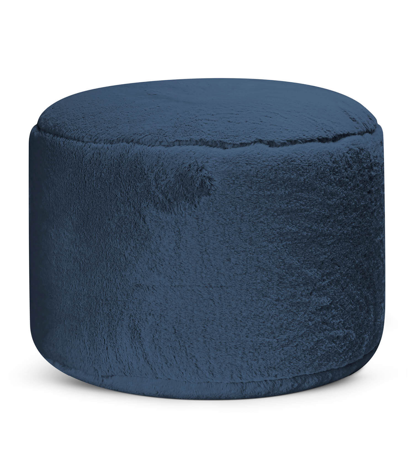 B-Ware Mokebo Pouf Xl Sitzpouf Hocker Faux Fur Blau Fußhocker Beistelltisch 40x60 - 4262436123326