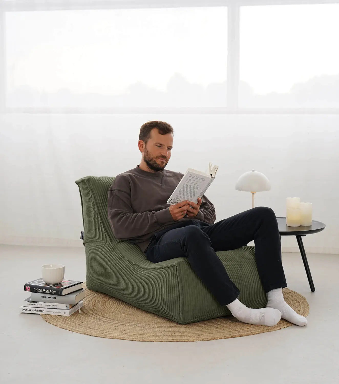 B-Ware Mokebo Sitzsack Bean Bag Bodenkissen Eps Perlen Füllung Wohnzimmer Grün - 4262436126044