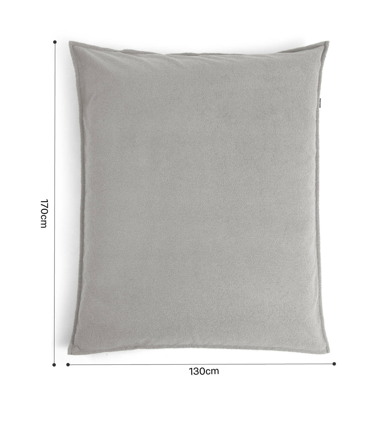mokebo Sitzsackhülle Bezug Hülle Bouclé Teddy Cover grau für Sitzkissen 170x130 - 4262436126181