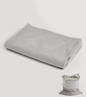 B-Ware Mokebo Sitzsackhülle Bezug Hülle Bouclé Teddy Cover Grau Für Sitzkissen 170x130