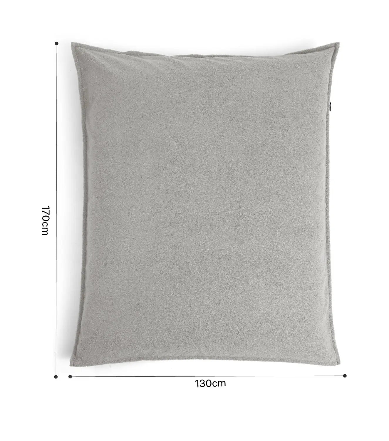 B-Ware Mokebo Sitzsackhülle Bezug Hülle Bouclé Teddy Cover Grau Für Sitzkissen 170x130 - 4262436126181