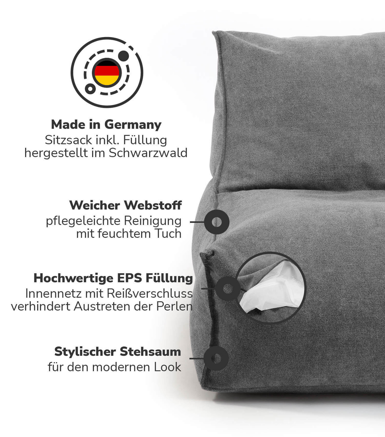 B-Ware Mokebo Indoor Sitzsack Der Sundowner Bean Bag Chair Relaxsessel Sessel Liege Eps - 4260669187580