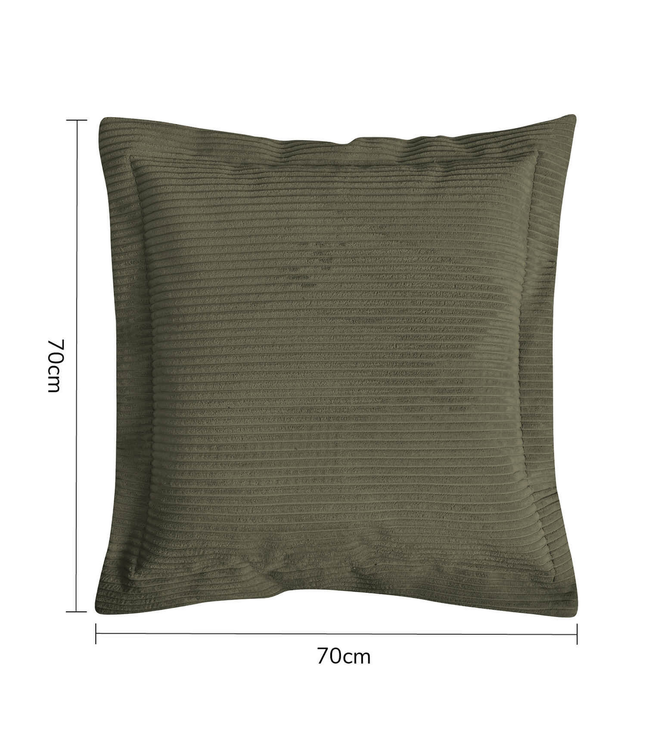 Mokebo Sofakissen Kissen Couchkissen Dekokissen Oliv 70x70x8 Cm Cord Wölkchen B-Ware - 4262436126280