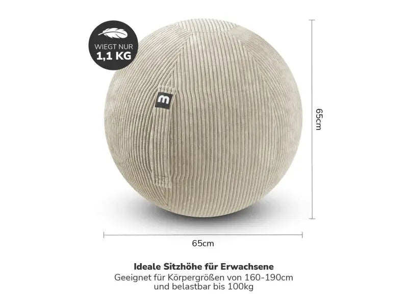 B-Ware Mokebo Sitzball Hocker Pezziball Büro Alternative Gymnastikball Stoff Bezug