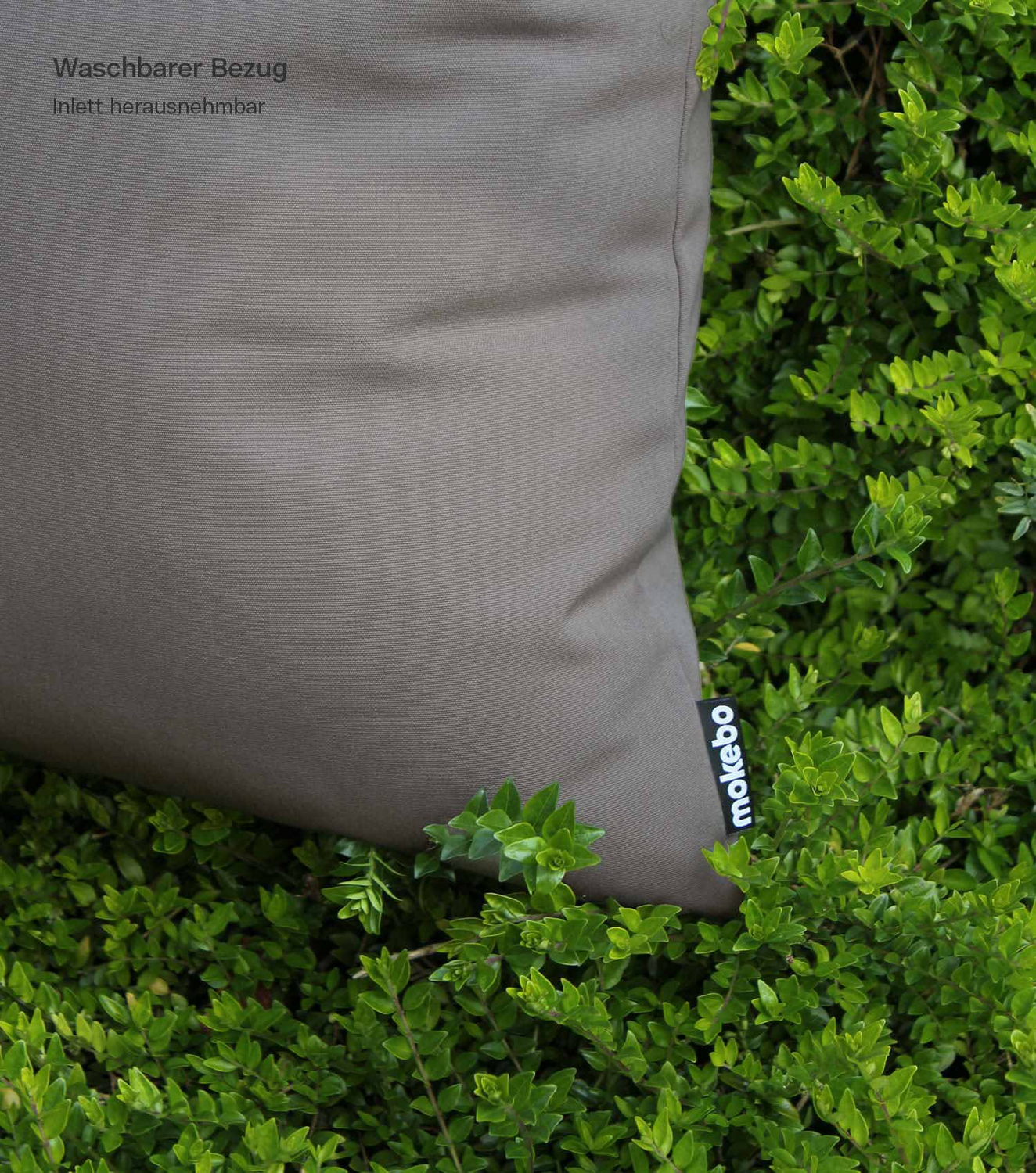 Mokebo Xxl Outdoorkissen Kissen ‘Die Wolke 7’ Outdoorstoff Taupe 80x80cm B-Ware - 4262436125351