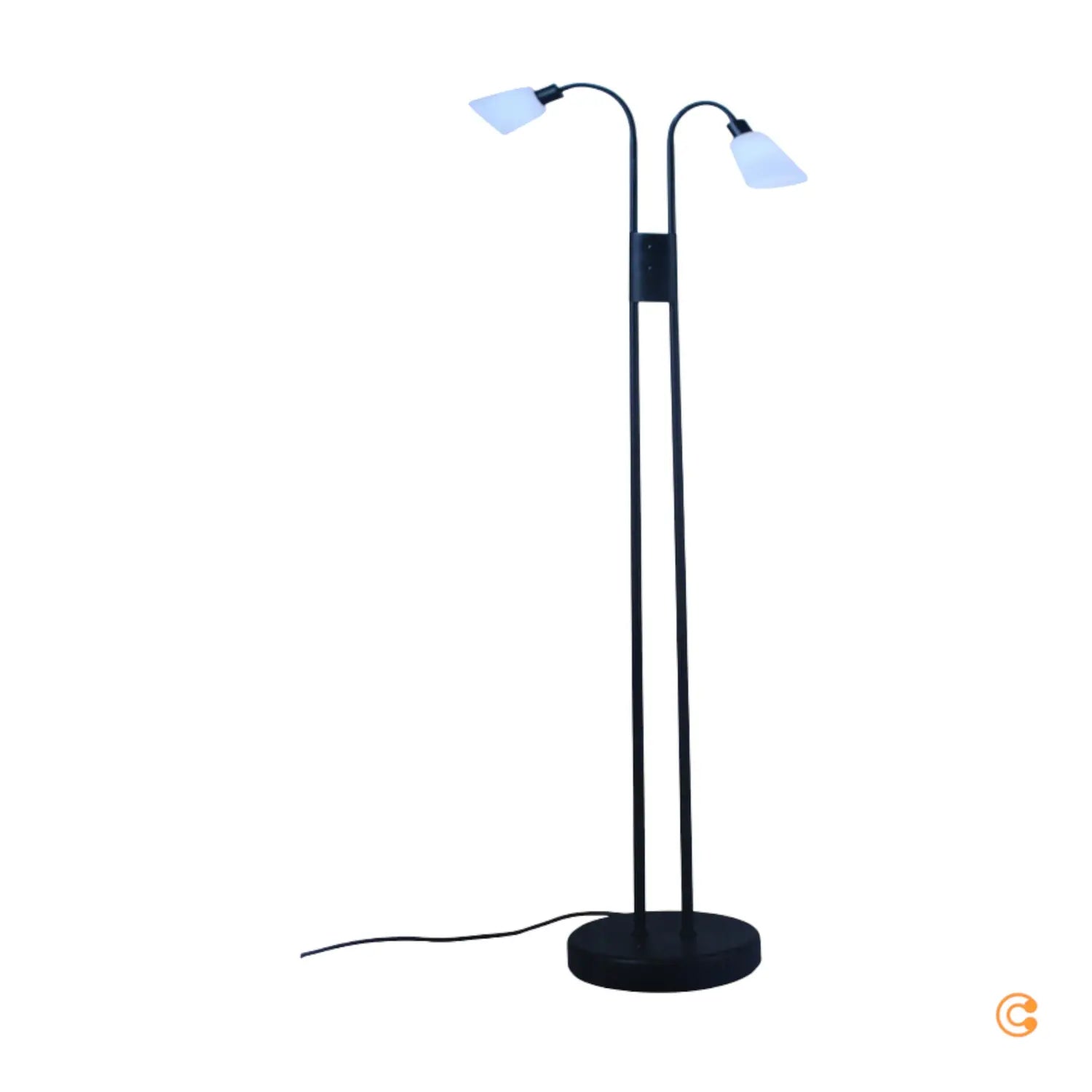 Molli Stehlampe Leuchte E14 Schwarz Minimalistisches Design Flexibel Opalweiß B-Ware - 5704924006050