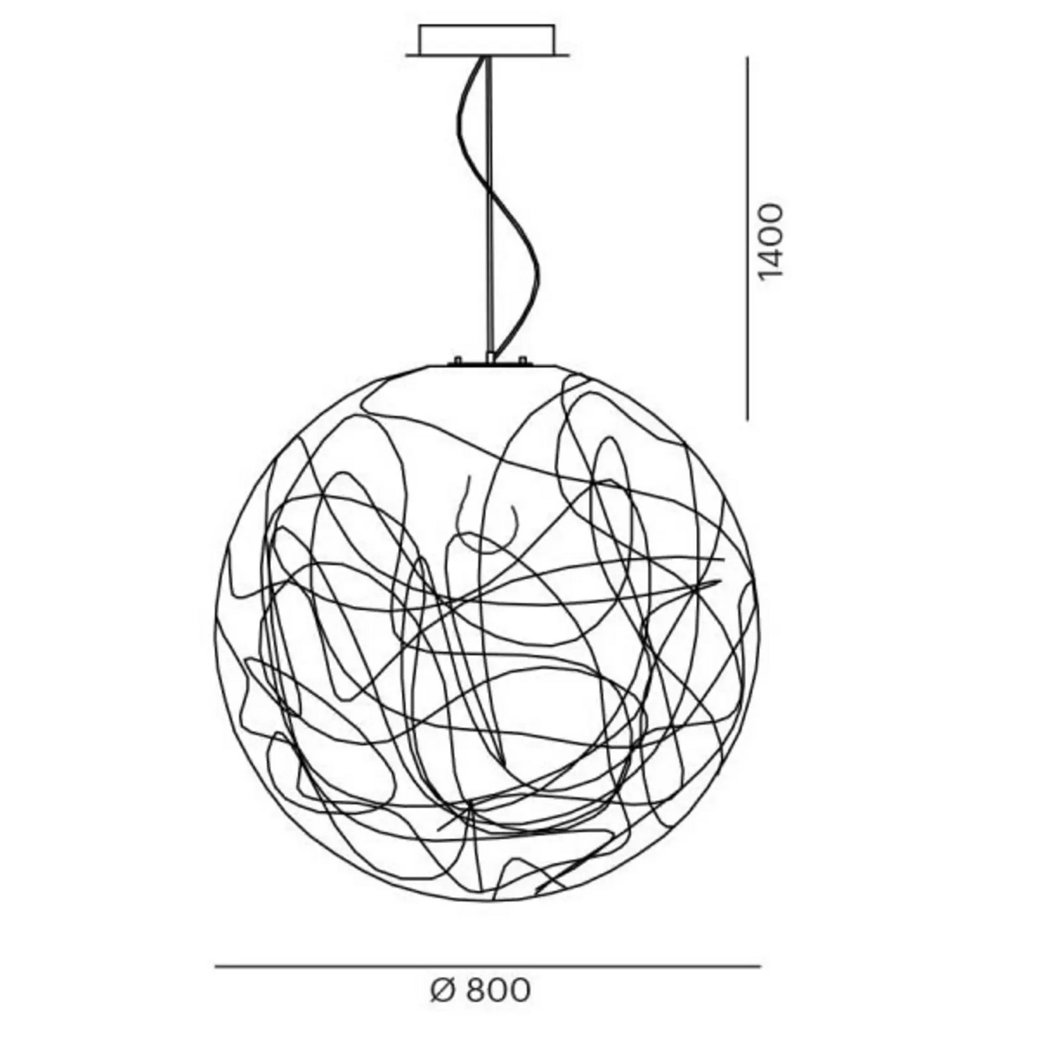 B-Ware Molto Luce Diovis Pendelleuchte ø 80 Cm Deckenleuchte Hängelampe Designer - 5901738921672