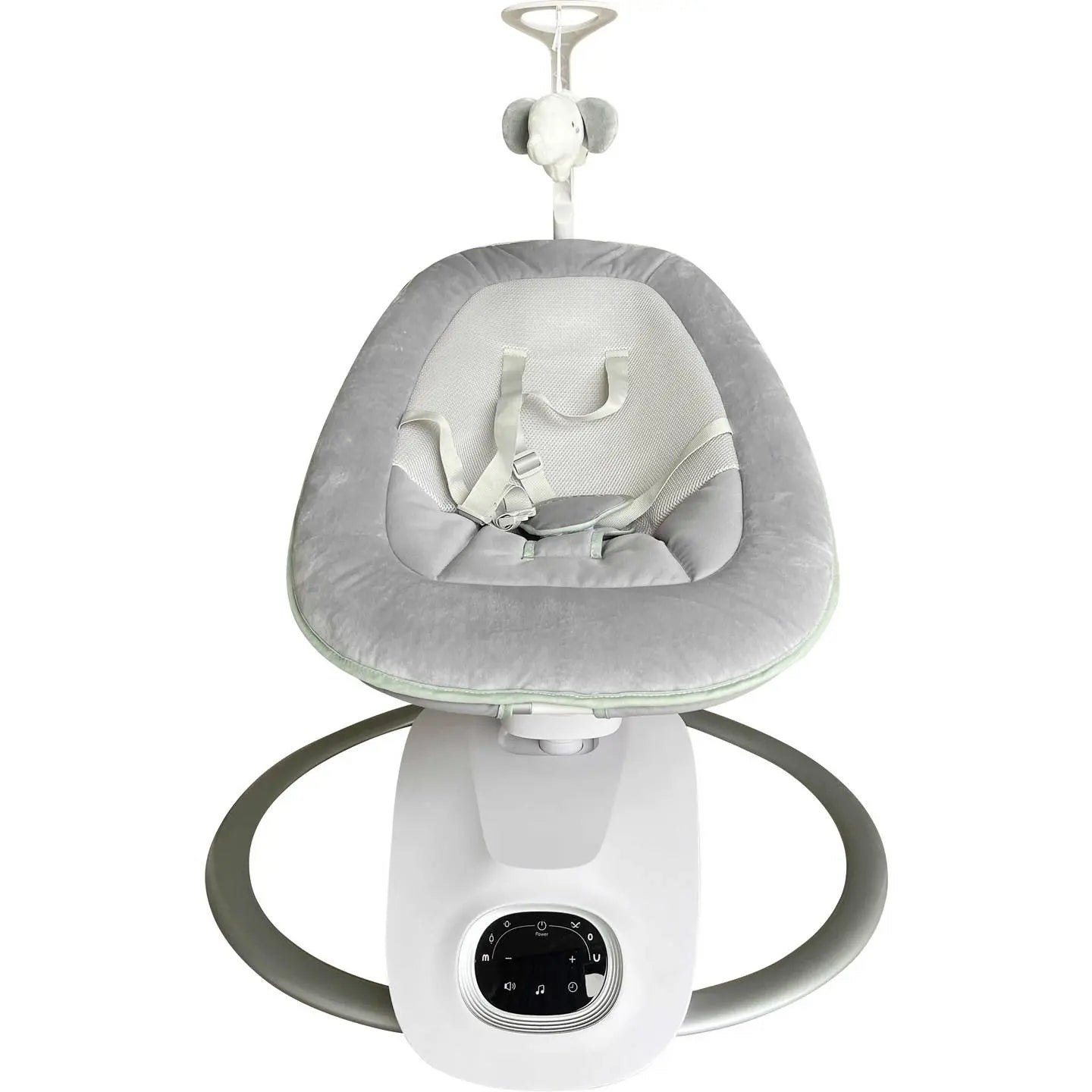 B-Ware Momcozy Babyschaukel Babywippe 3 D Swing Grau Drehbar 5 Punkt Gurt Fernbedienung - 810123508969
