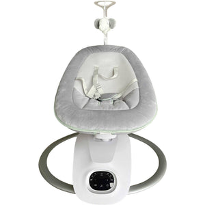 B-Ware momcozy Babyschaukel Babywippe 3D Swing grau drehbar 5 Punkt Gurt Fernbedienung