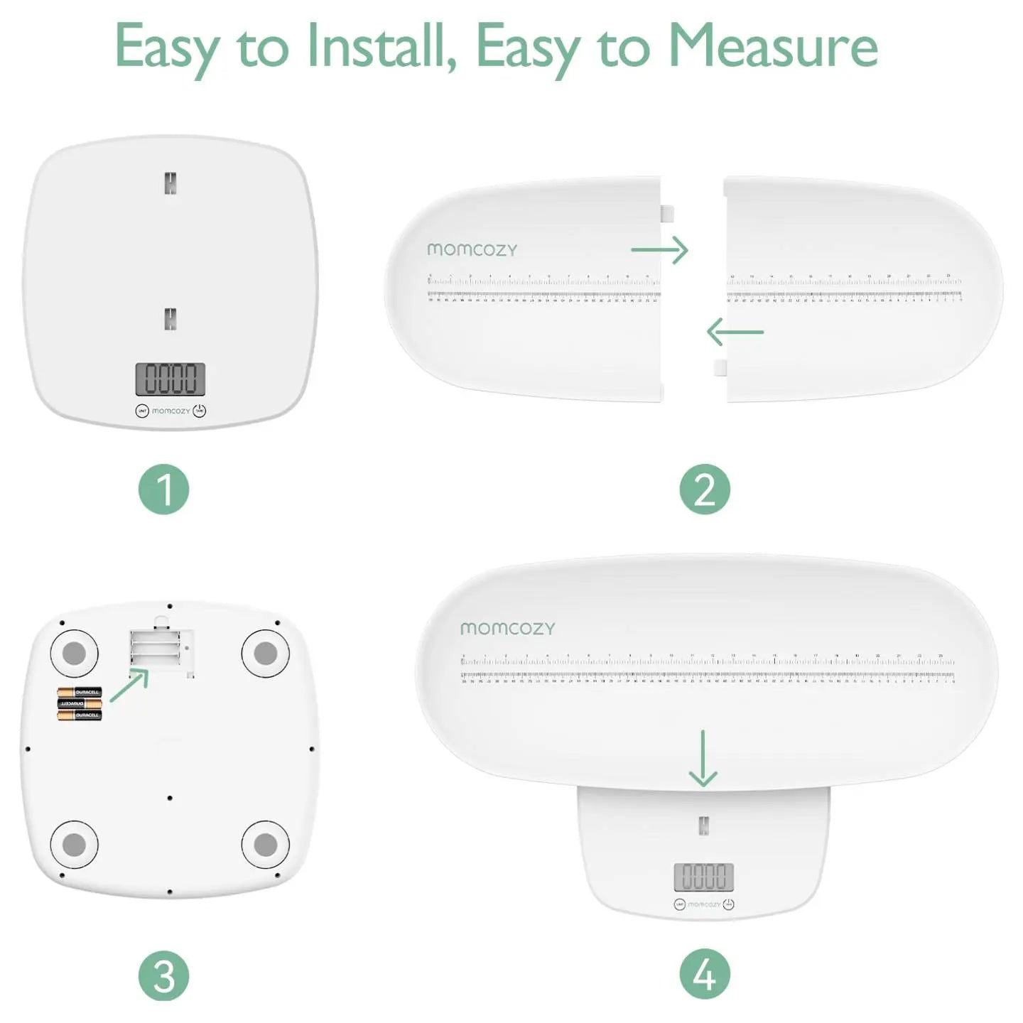 B-Ware Momcozy Babywaage Digitalwaage Waage Weiß Haustierwaage Gewichtsmessung 150 Kg - 810123508945