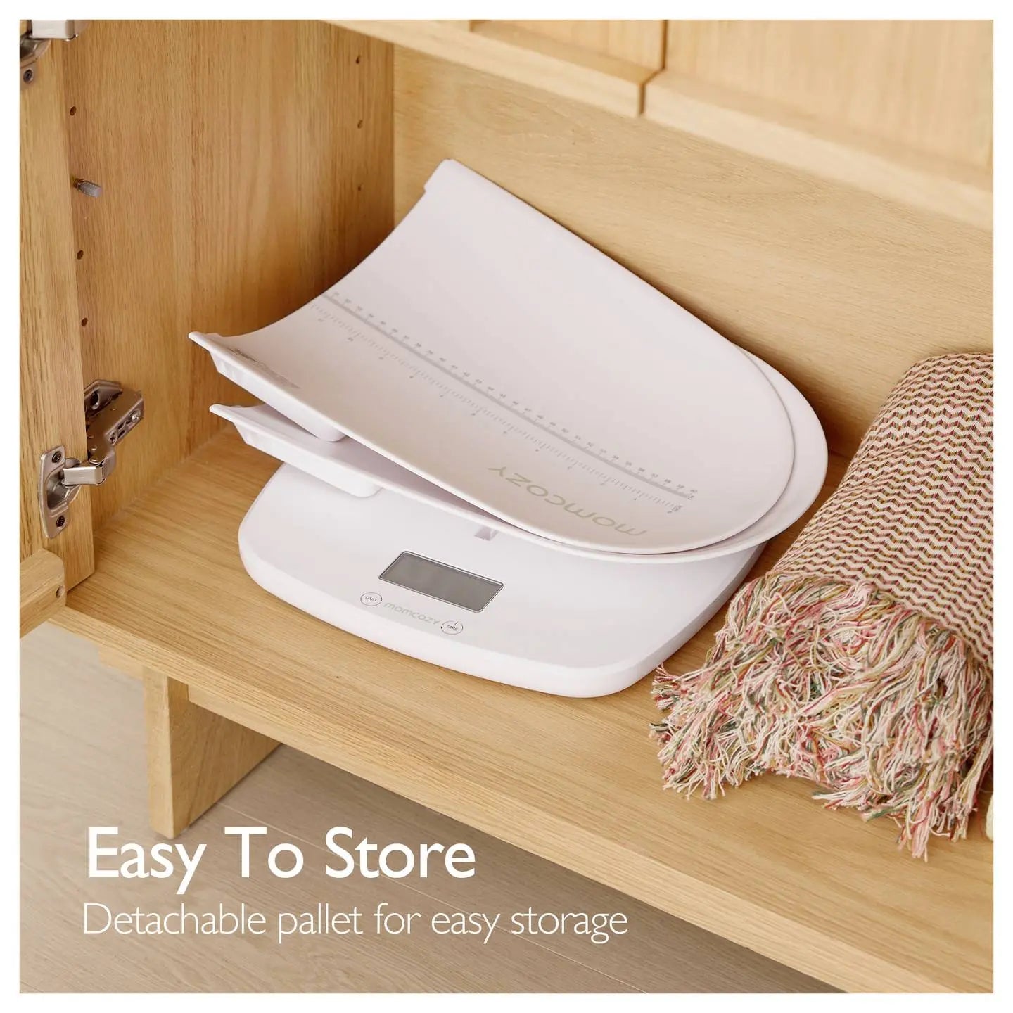 B-Ware Momcozy Babywaage Digitalwaage Waage Weiß Haustierwaage Gewichtsmessung 150 Kg - 810123508945