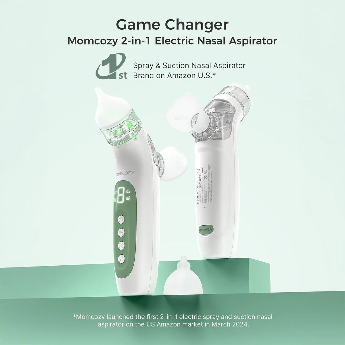 B-Ware Momcozy Nasensauger Nasensauger Inhalator 2in1 Silikonaufsatz Baby Zubehör