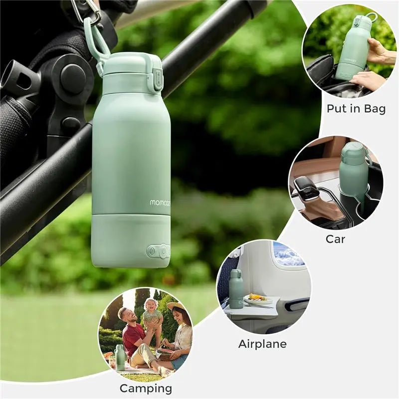 B-Ware Momcozy Flaschenwärmer Milchwärmer Wasserwärmer Tragbar Grün 500 Ml  - 810123508839