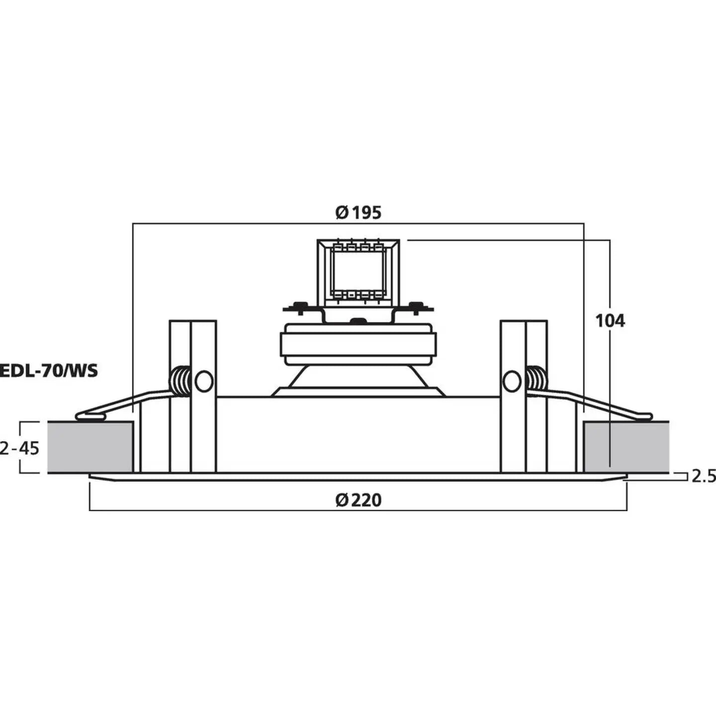 B-Ware Monacor Ela Deckenlautsprecher Edl 70/Ws Lautsprecher 100 V Einbau Weiß  - 4007754244472