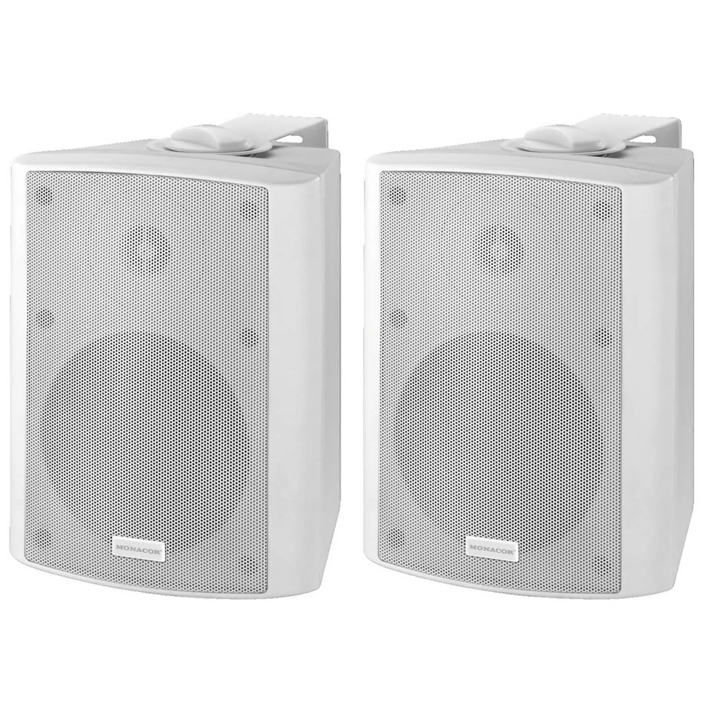 B-Ware Monacor Lautsprecher Boxen Set Aufbau Weiß Bluetooth Cinch Eingang 10 W 1 Paar - 4007754241914