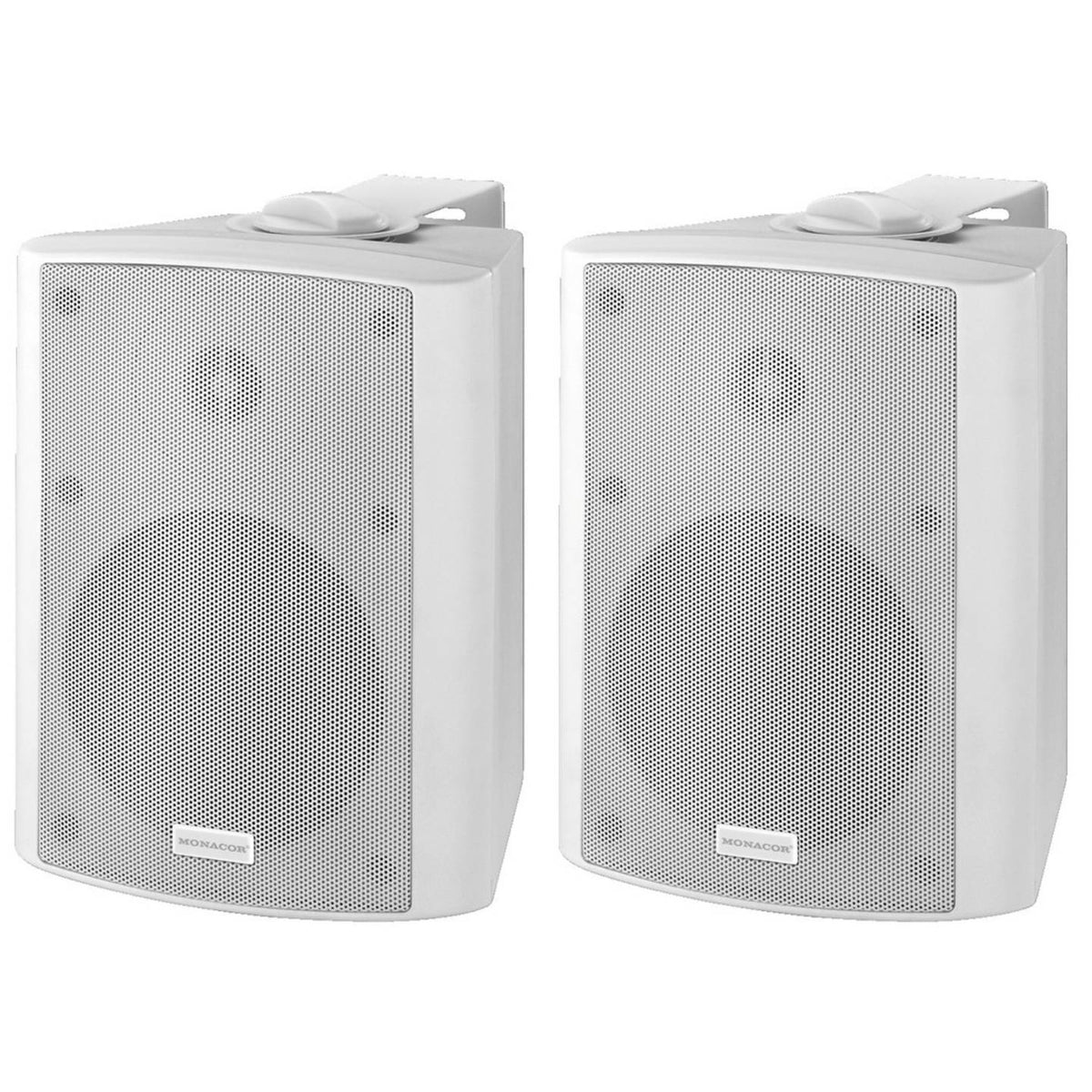 Monacor Lautsprecher Boxen Set Aufbau weiß Bluetooth Cinch-Eingang 10W 1 Paar - 4007754241914