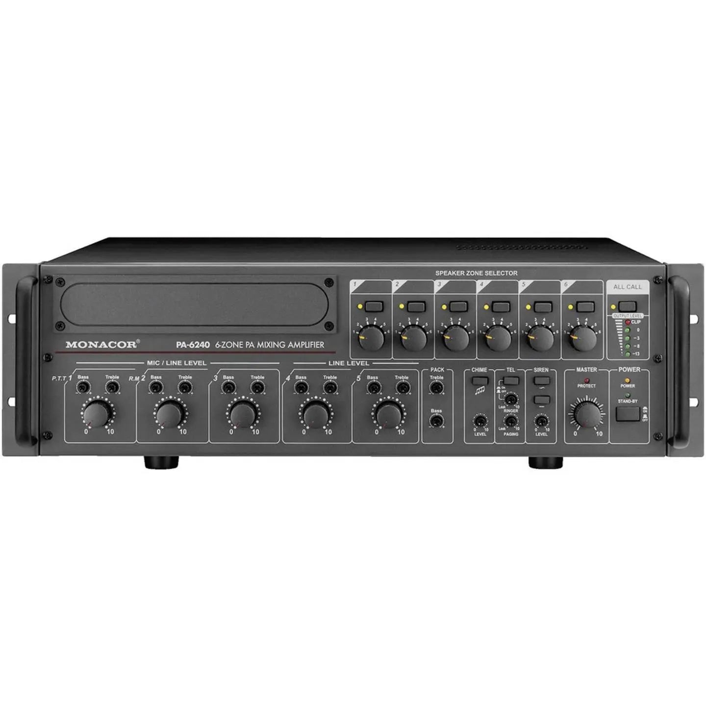 B-Ware Monacor Verstärker Mischverstärker Ela Mono Pa 6 Zonen Gong Notstrom Mikrofon  - 4007754199017