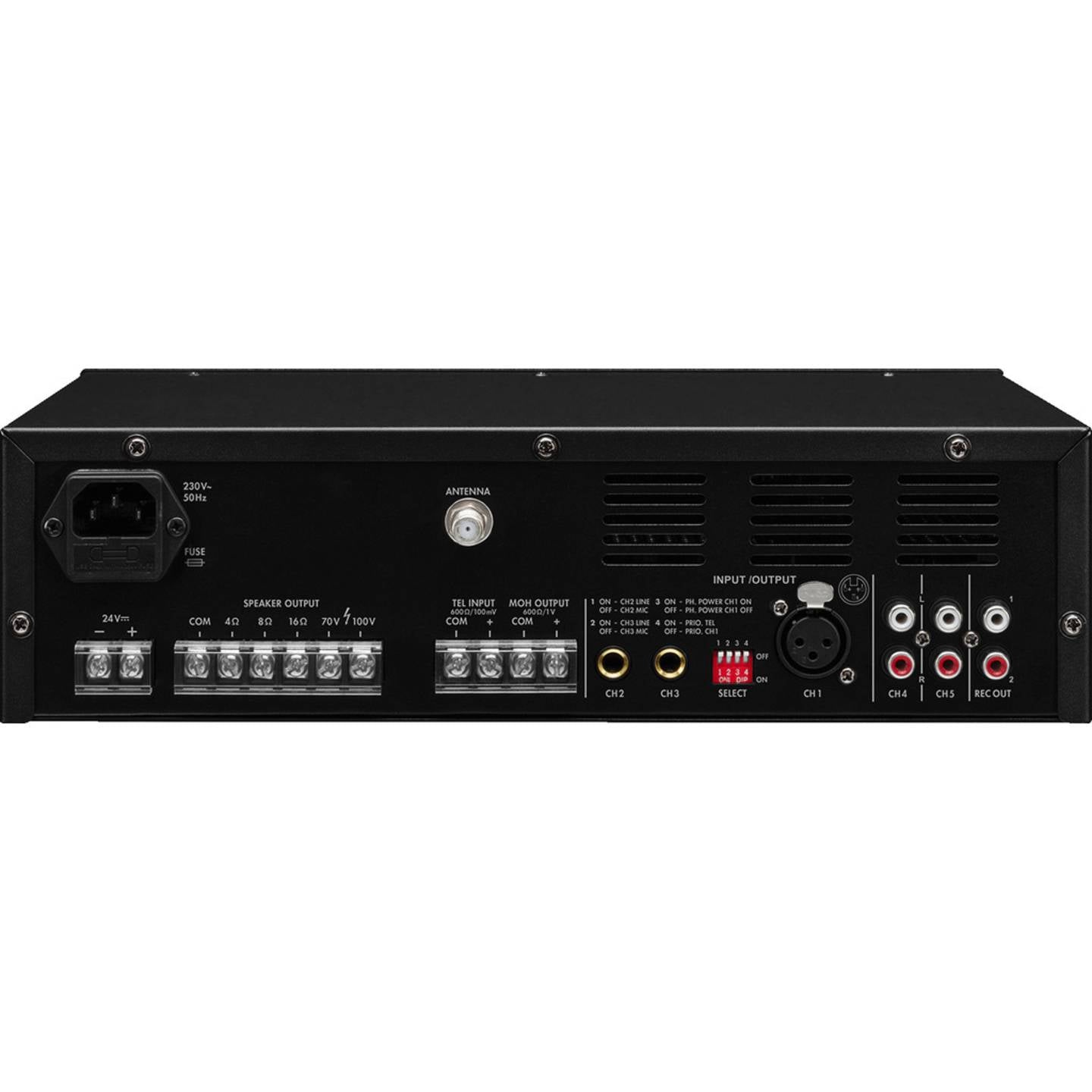 MONACOR Verstärker Mischverstärker Audio ELA Mono Mischpult Bluetooth MP3 Radio - 4007754276015