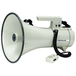 B-Ware Monacor Megaphon Lautsprecher Tm 35 Megafon Handmikrofon Weiß Haltegurt Sirene