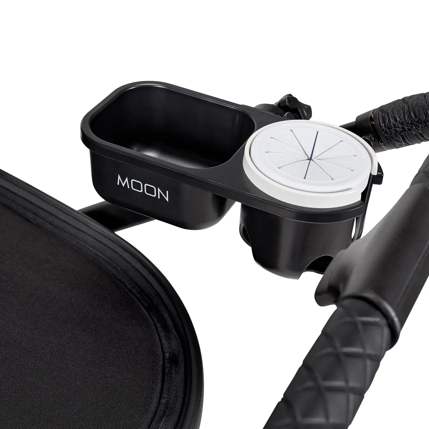 B-Ware Moon Flaschenhalter Getränkehalter Snackbox Kinderwagen Schwarz Zubehör - 4025583042922