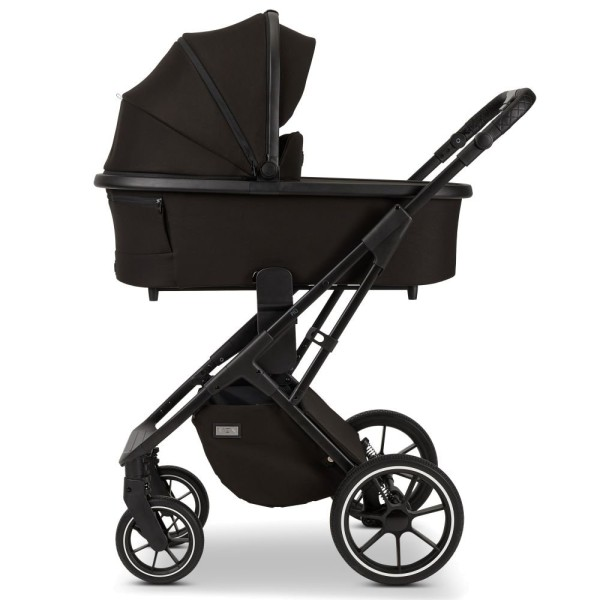 Moon Kombikinderwagen Piu 633 Black Matt Kinderwagen Babywanne Zusammenklappbar B-Ware