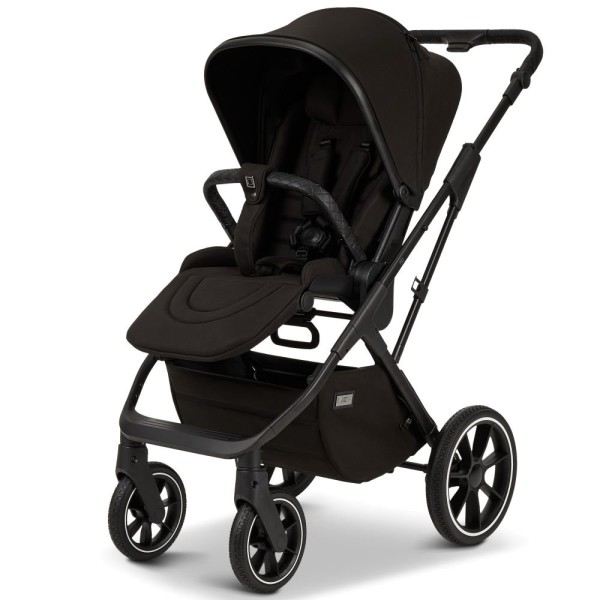Moon Kombikinderwagen Piu 633 Black Matt Kinderwagen Babywanne Zusammenklappbar B-Ware