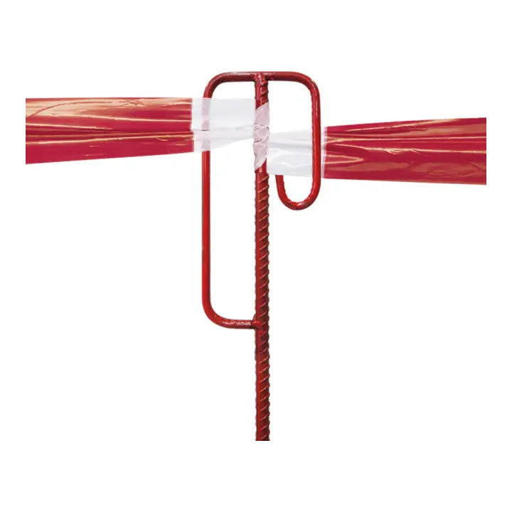 B-Ware Moravia Absperrhalter Absperrung Rot Lackiert Rundstahl 12mm 1250mm 10 Stück - 4055381137032