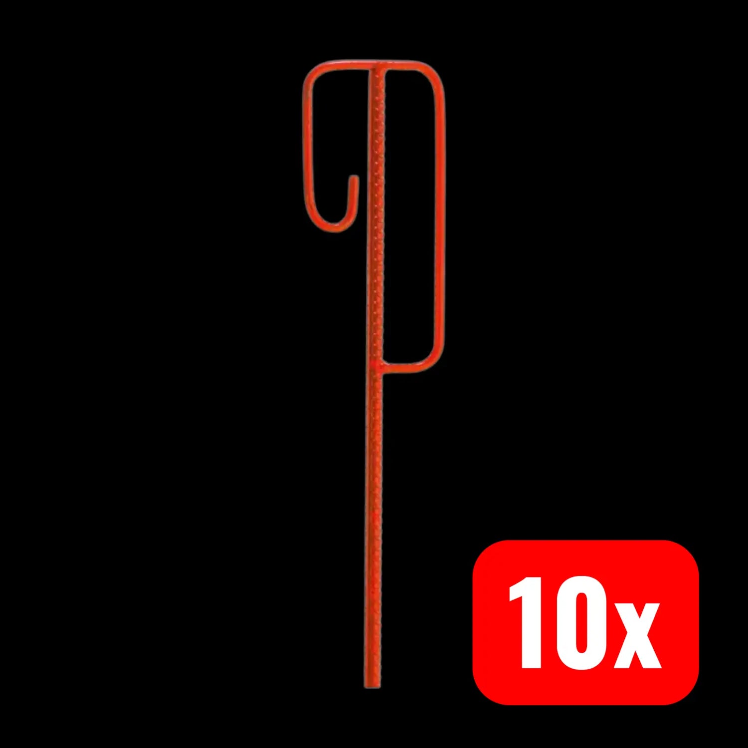 B-Ware Moravia Absperrhalter Absperrung Rot Lackiert Rundstahl 12mm 1250mm 10 Stück - 4055381137032