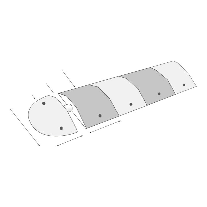 Moravia Fahrbahnschwelle Bodenschwelle TOPSTOP-20 Normelement 340x250x50mm black - 4055381487564
