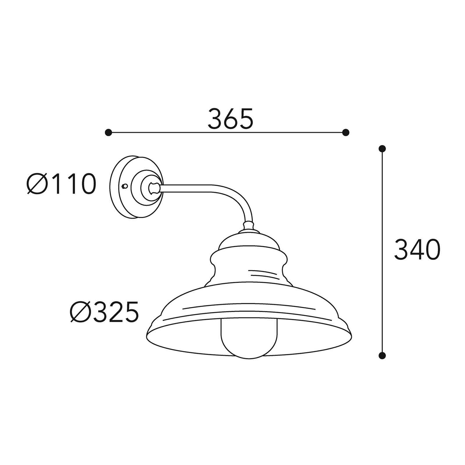 Moretti Luce Außenwandlampe Wandlicht Mill Messing Klar E27 Ip44 Seewasserfest B-Ware - 8021035015489