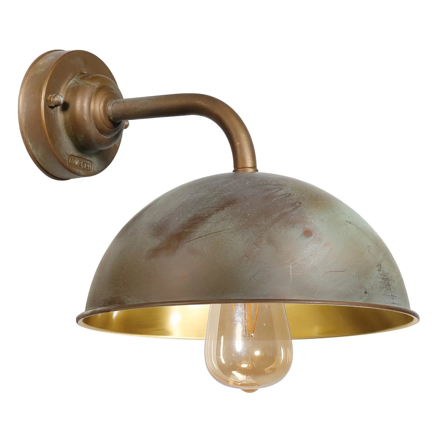 B-Ware Moretti Luce Wandlampe Circle Messing Antik Poliert 31cm Leuchte Beleuchtung  - 8021035016523