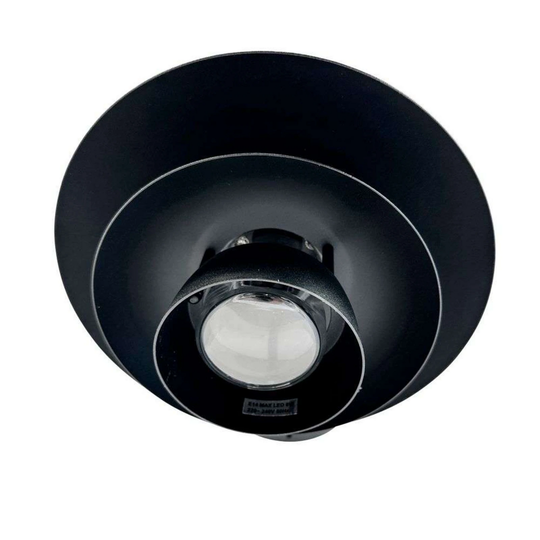Dyberg Larsen Außenwandlampe Morph Wandleuchte ø24cm Lampe E14 Schwarz Metall B-Ware - 5704709082316