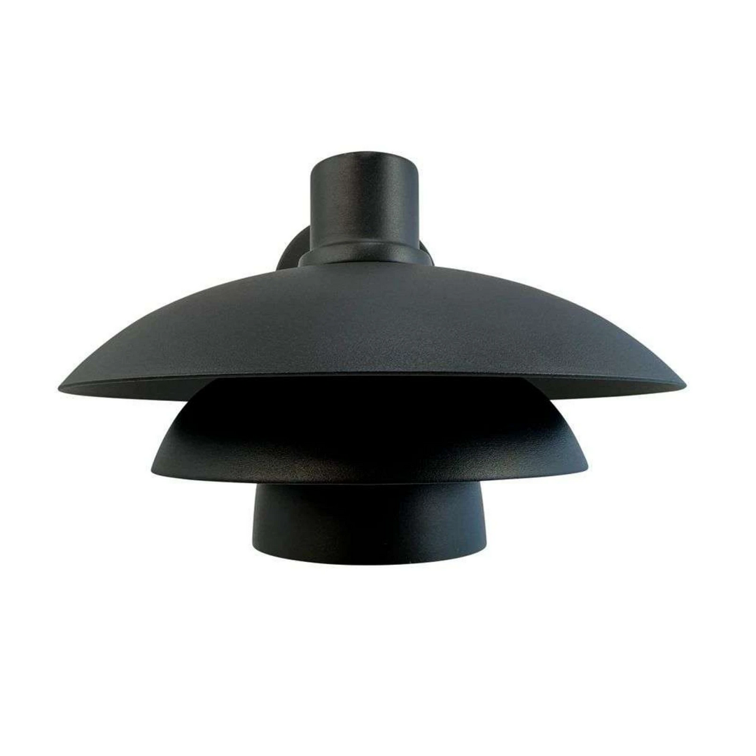 Dyberg Larsen Außenwandlampe Morph Wandleuchte ø24cm Lampe E14 Schwarz Metall B-Ware - 5704709082316