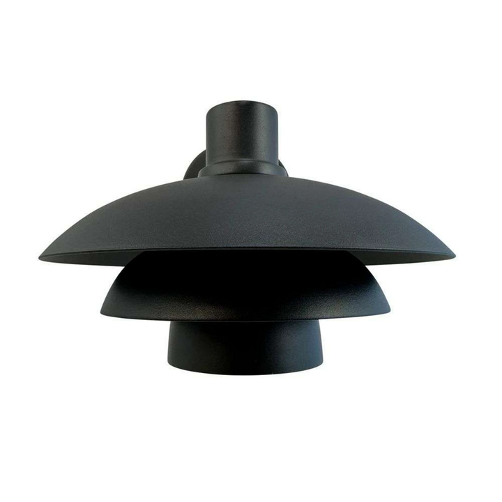 Dyberg Larsen Außenwandlampe Morph Wandleuchte ø24cm Lampe E14 Schwarz Metall B-Ware - 5704709082316