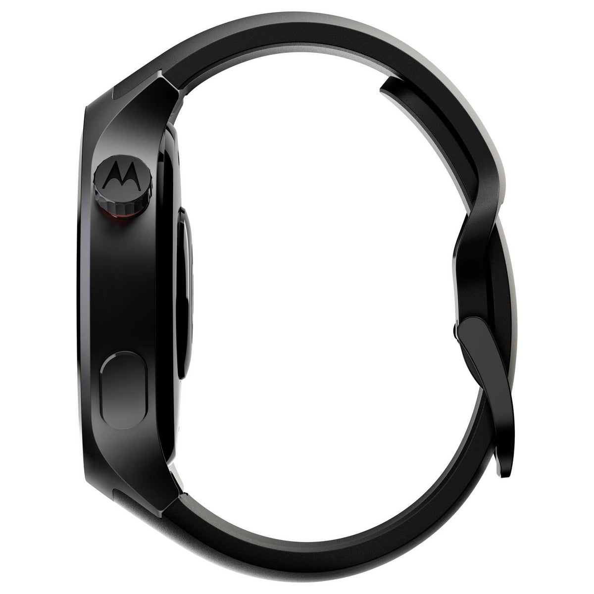 Motorola Smartwatch Uhr Moto Watch Basic Schwarz Silikonarmband AlwaysOn Display - 0840493615073
