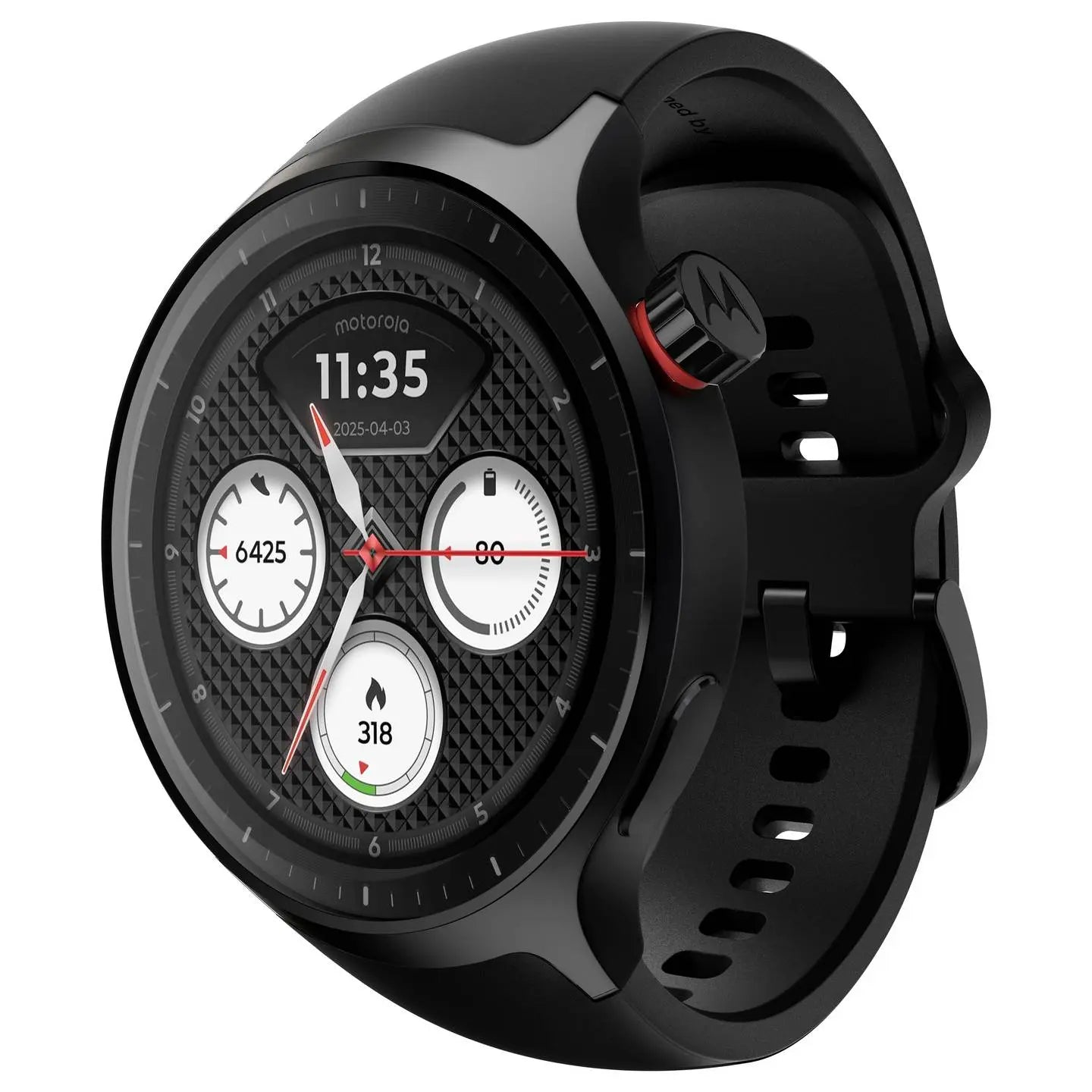 B-Ware Motorola Smartwatch Uhr Moto Watch Basic Schwarz Silikonarmband Always On Display - 840493615073