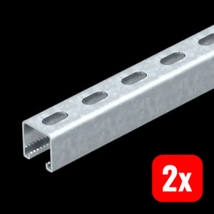 B-Ware Obo Bettermann Profilschiene Montageschiene Metall Rücklochung 300 Mm 2 Stück