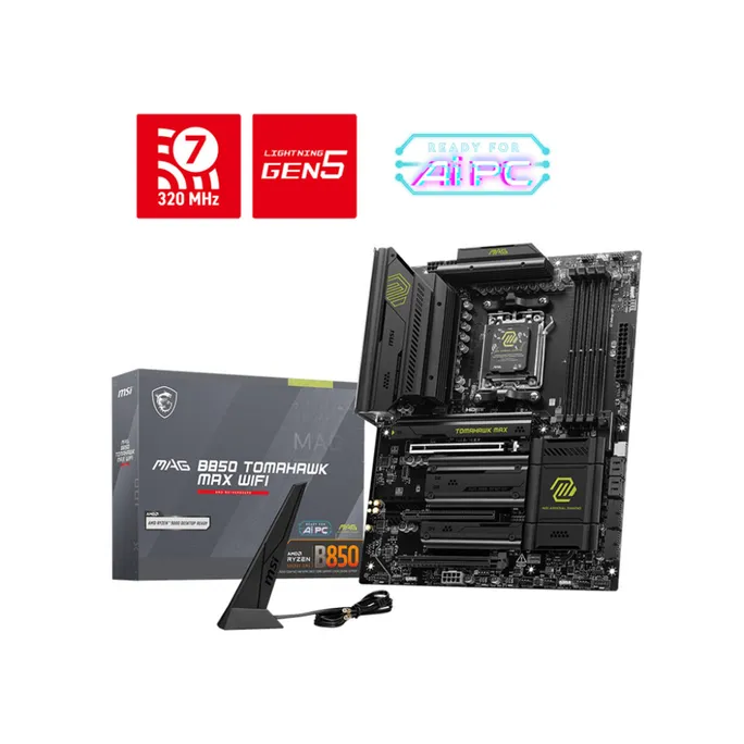 Msi Mag B850 Tomahawk Max Wifi Mainboard Motherboard Am5 M2 Wifi7 Bt Hdmi Usb C B-Ware