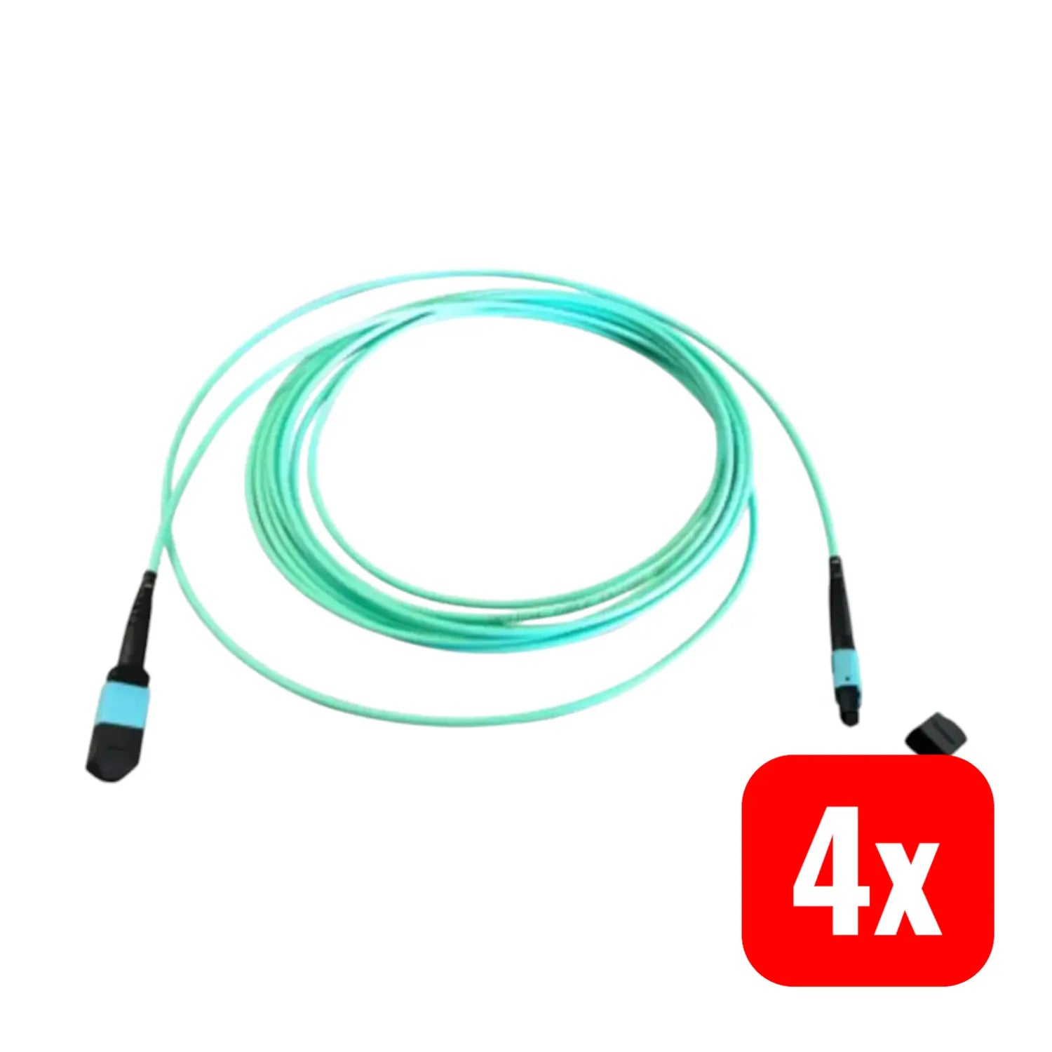 B-Ware Efb Elektronik Patchkabel Glasfaser Lwl Mpo Mtp Om3 Lszh Aqua 5 M 4 Stück - 4049759229559