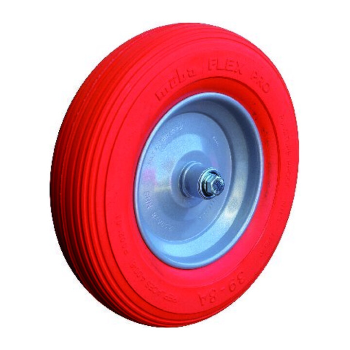 Müba Polymeres Rad Achse Kugellagerfelge Rad ø400mm Breite 100mm Pannensicher B-Ware - 4031549729615