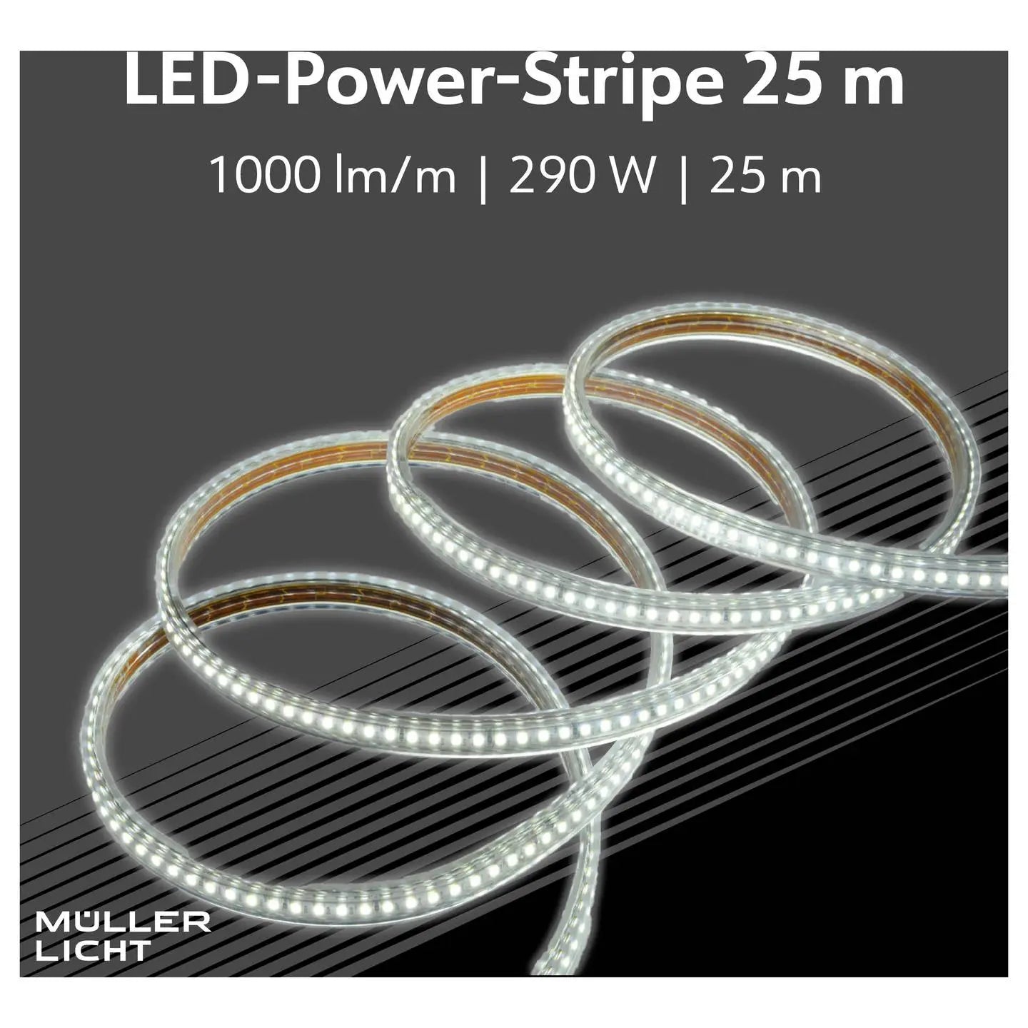B-Ware Müller Licht Led Streifen Band Power Stripe Warmweiß Flexibel Innen Außen 25 M - 4018412702111