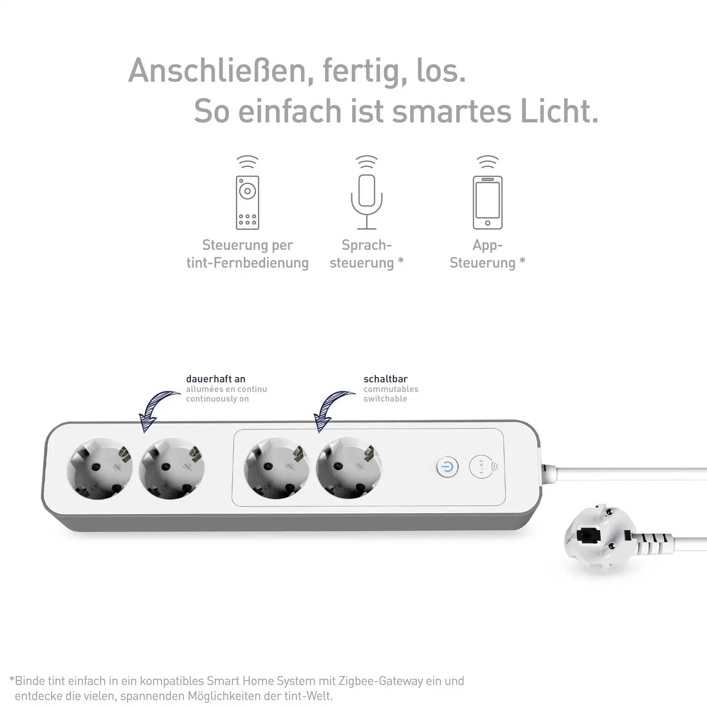 B-Ware Müller Licht Tint Steckdosenleiste Mehrfachsteckdose Smart Power Zigbee 4fach - 4018412673466