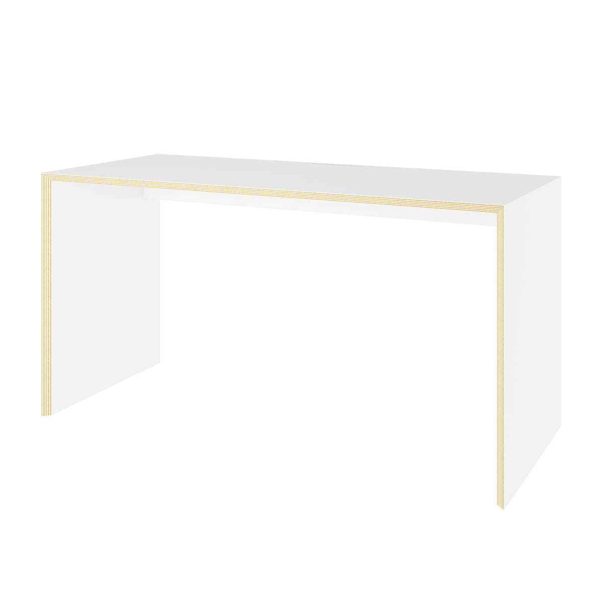 Müller Small Living Schreibtisch Arbeitstisch Bridge weiß Kabeldurchlass Möbel - 4255623622528