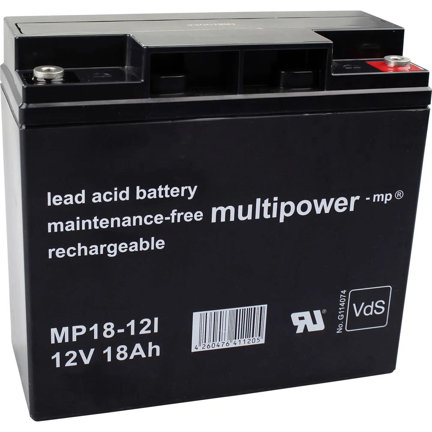 B-Ware Multipower Bleiakku Batterie Stromversorgung 12 V 18 Ah Vd S Mp18 12 I Agm Schwarz - 4260476411205