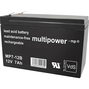 B-Ware Multipower Bleiakku Batterie Akku Mp7 12 B Vlies Wartungsfrei Vd S 12 V