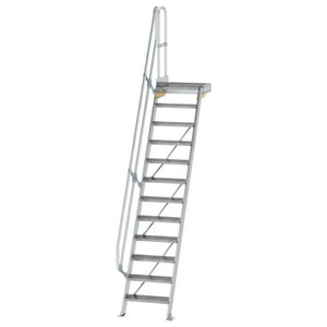 B-Ware Munk Treppe Leiter Plattform Aluminium Stufenbreite 600mm Höhe 4000mm Montage