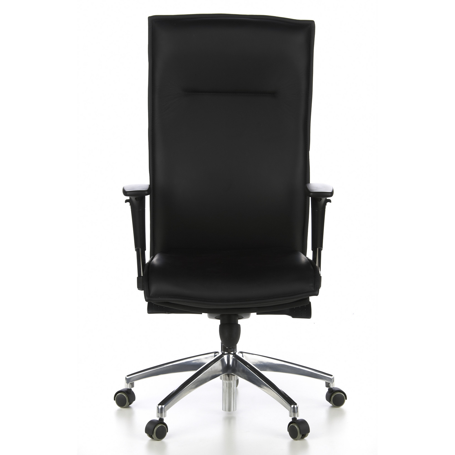 B-Ware Hjh Office Bürostuhl Chefsessel Stuhl Leder Schwarz Höhenverstellbare Armlehnen - 4260182537008